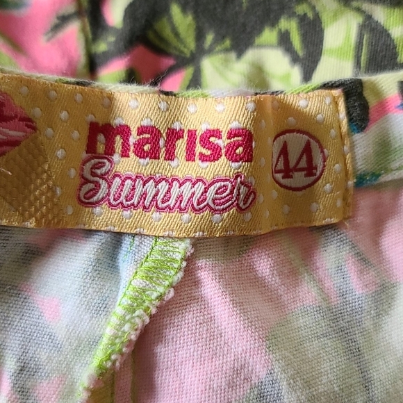 Marisa Summer Shorts Size Medium Pink Tropical - Picture 2 of 5